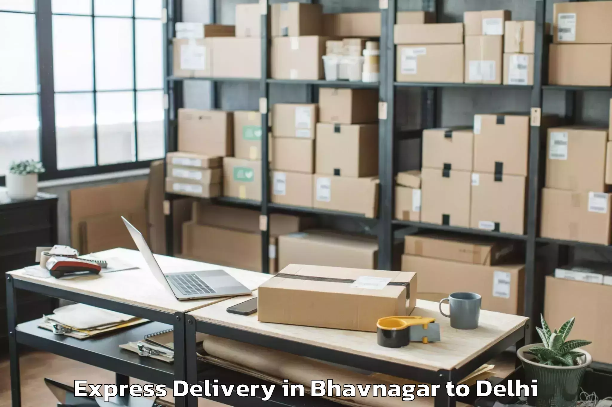 Get Bhavnagar to Flatted Factory Complex Okhla Express Delivery